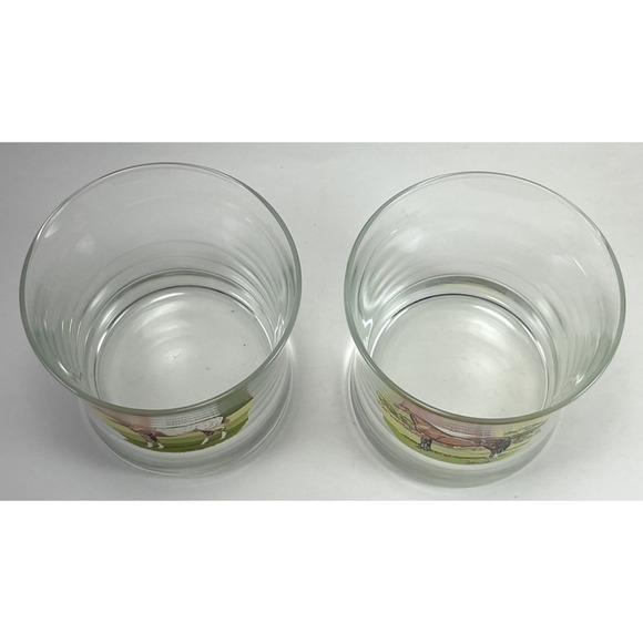 Horse Rock Glasses GA Patton Thoroughbred Appaloosa Whiskey Morgan 3.35" Vintage - Picture 7 of 8
